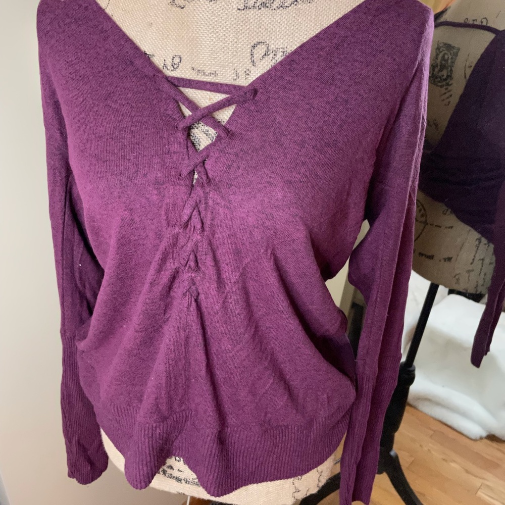 Cross cross backless sweater
